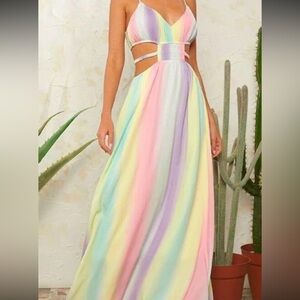 Rainbow Maxi Dress